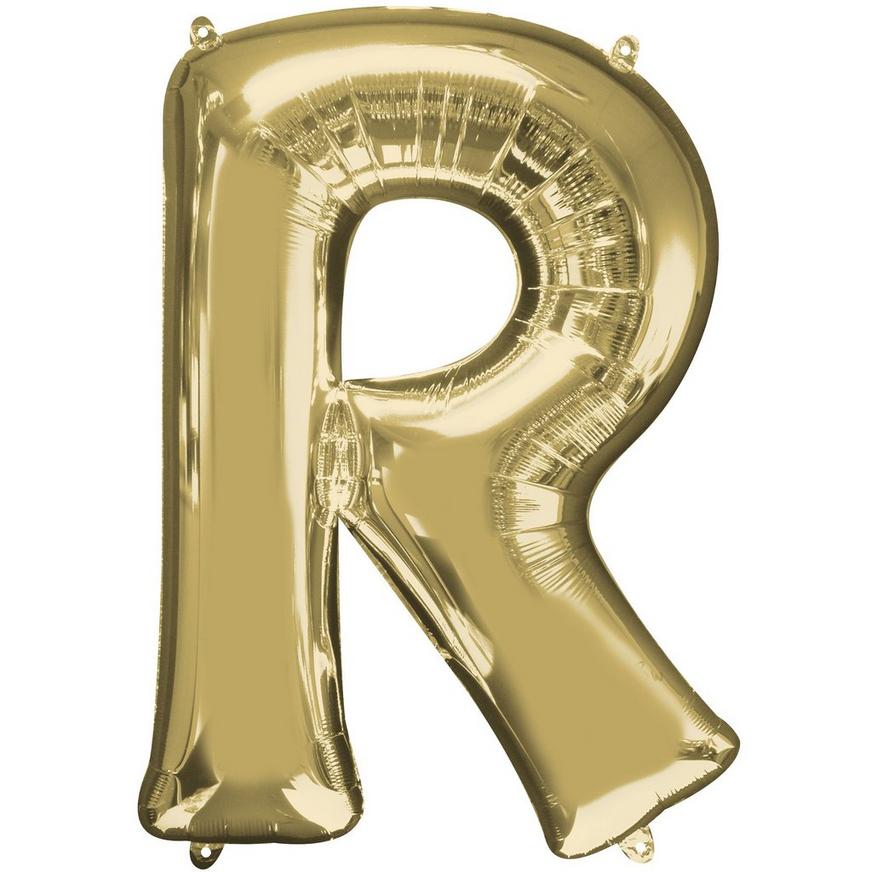 34in White Gold Letter Balloon (R)